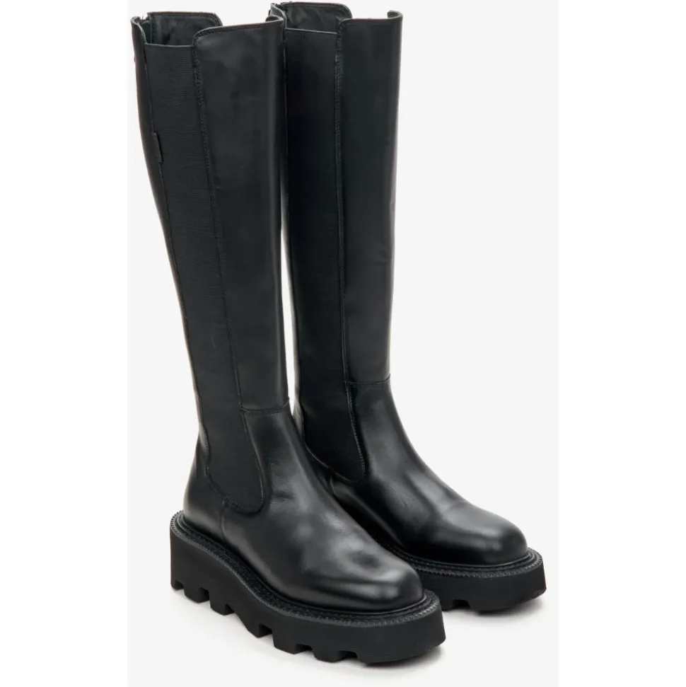 Schwarze Kniehohe Stiefel