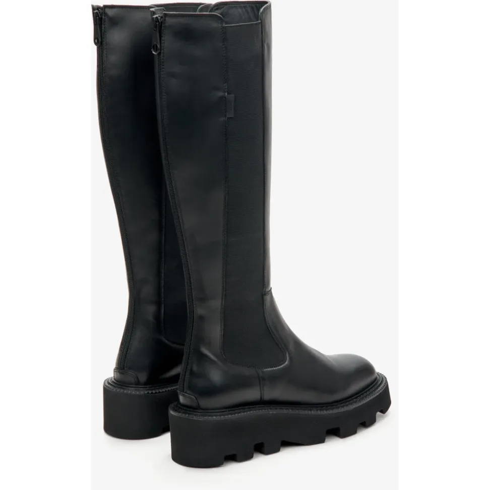 Schwarze Kniehohe Stiefel