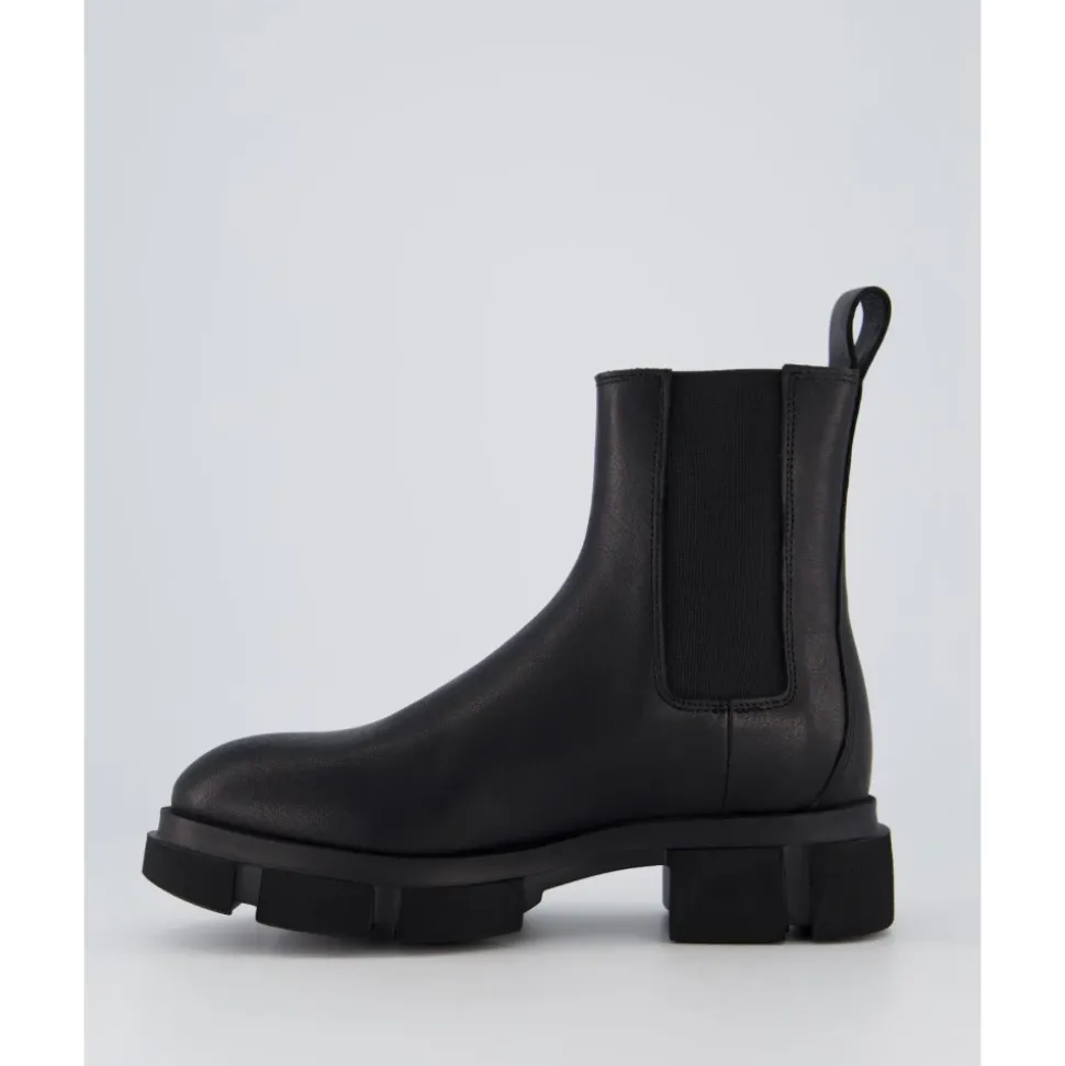 Schwarze Leder Damen Stylische Schuhe