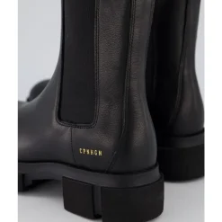 Schwarze Leder Damen Stylische Schuhe