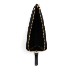 Schwarze Leder Geldbörse Accessoires AW25