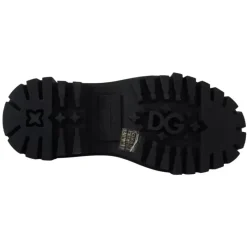 Schwarze Leder Trekking Derby Schuhe