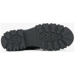 Schwarze Leder-Stiefeletten