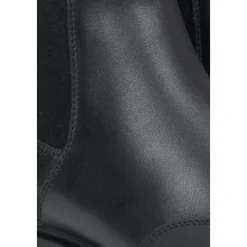 Schwarze Leder-Stiefeletten