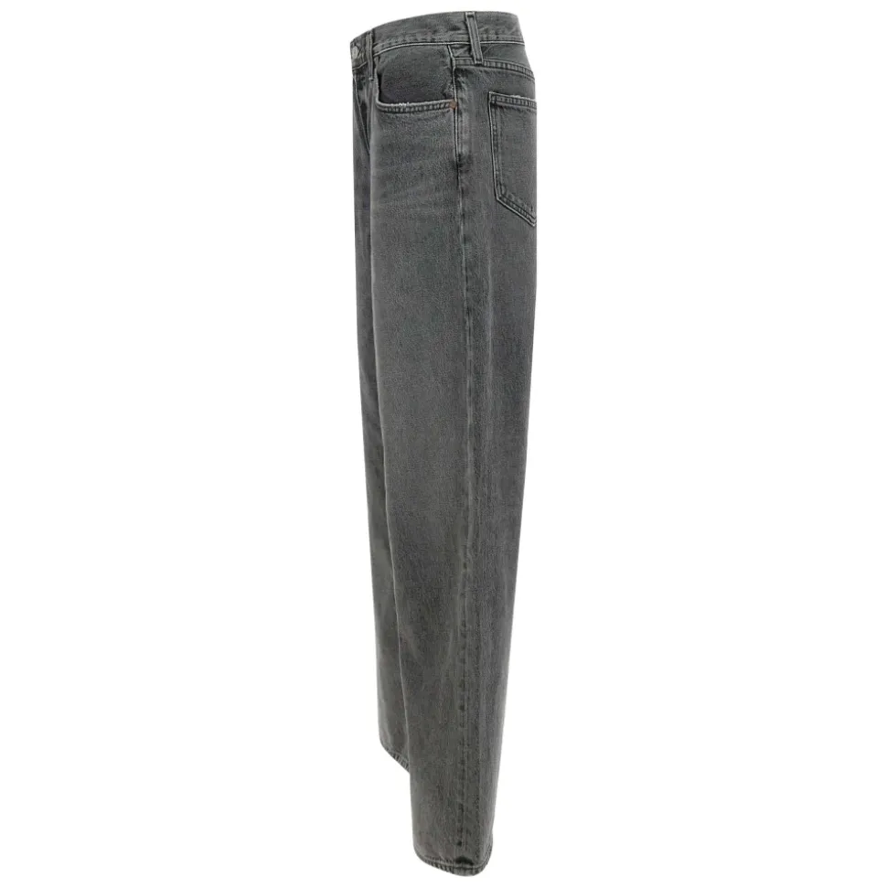 Schwarze Low Slung Baggy Jeans
