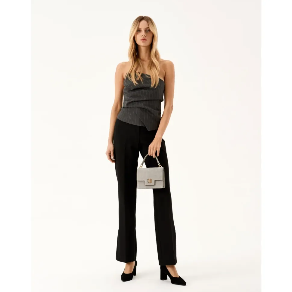 Schwarze Nubuk-Minimal-Stil Pumps