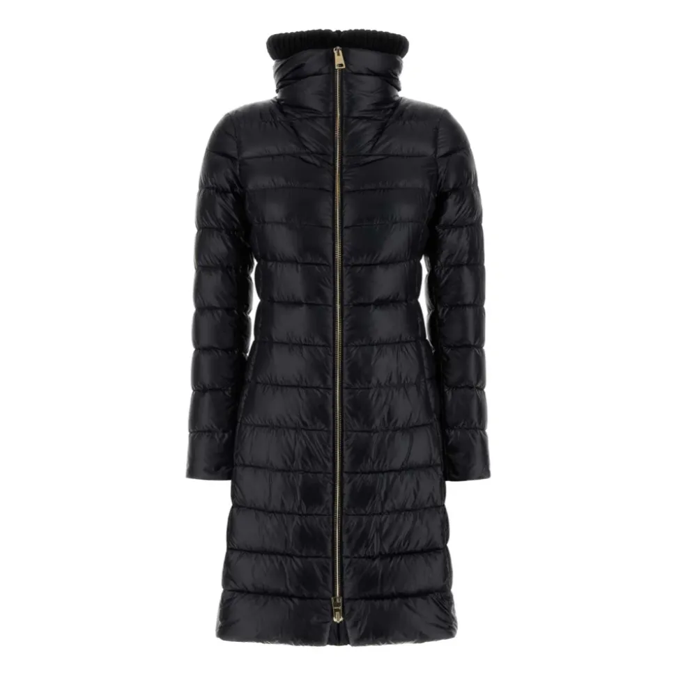 Schwarze Nylon Daunenjacke für Männer