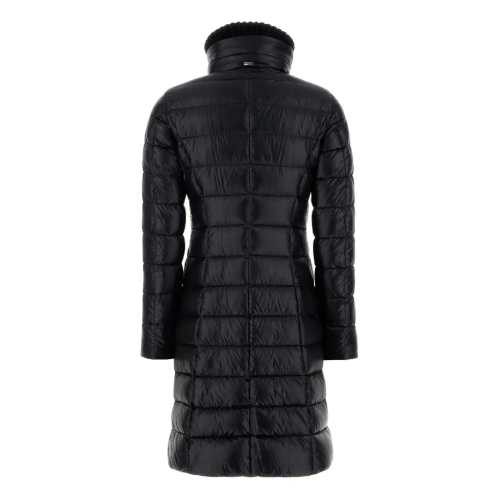 Schwarze Nylon Daunenjacke für Männer