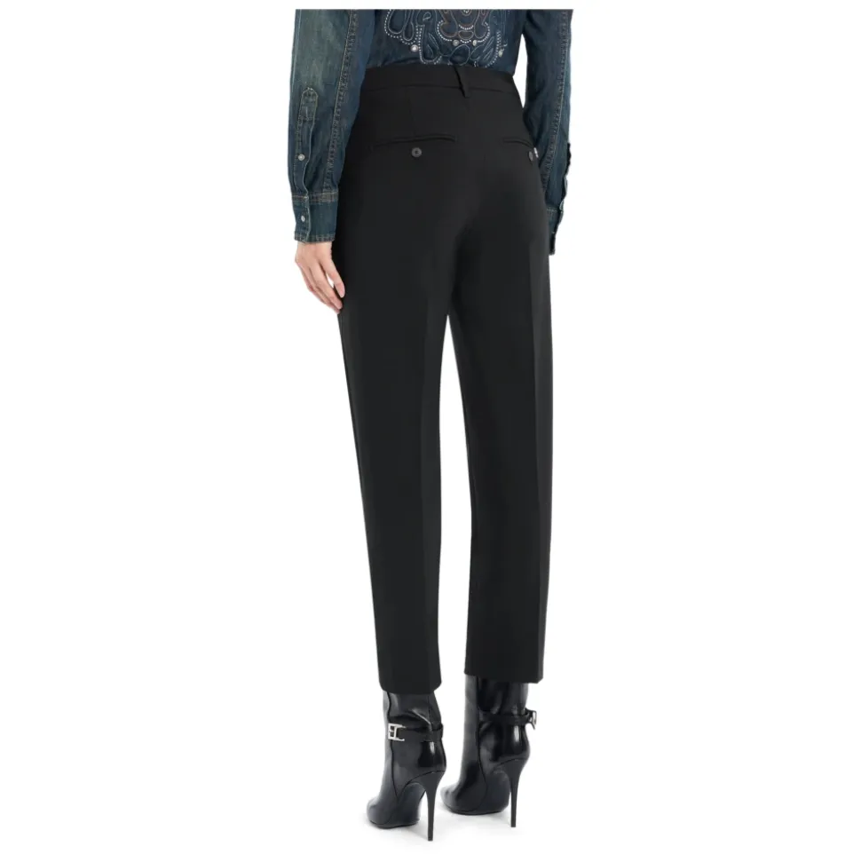 Schwarze Reißverschluss Hose