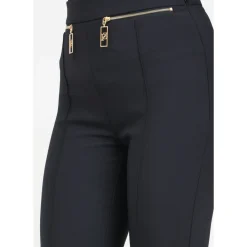 Schwarze Slim-Fit Knöchellange Hose