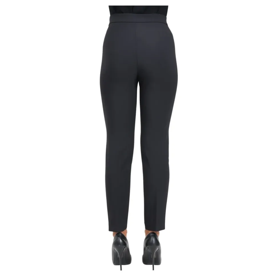 Schwarze Slim-Fit Knöchellange Hose