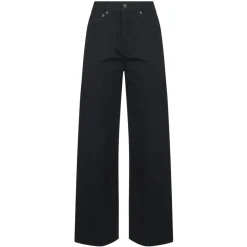 Schwarze Straight Leg Jeans Carlyle Waschung