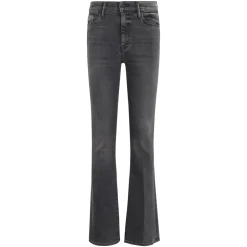 Schwarze Weekend-Jeans mit Taillenschlaufen