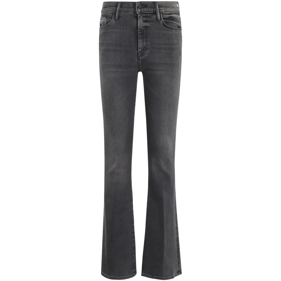 Schwarze Weekend-Jeans mit Taillenschlaufen
