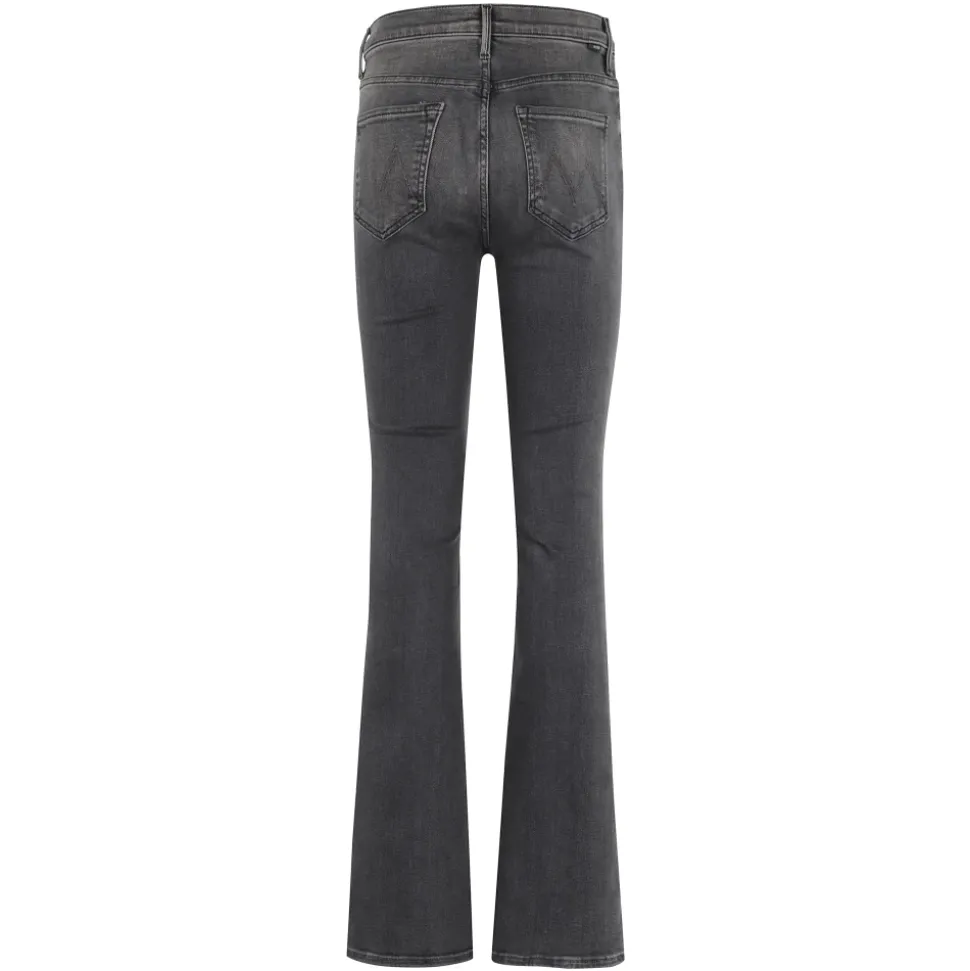 Schwarze Weekend-Jeans mit Taillenschlaufen