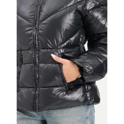 Schwarze Winter Daunenjacke
