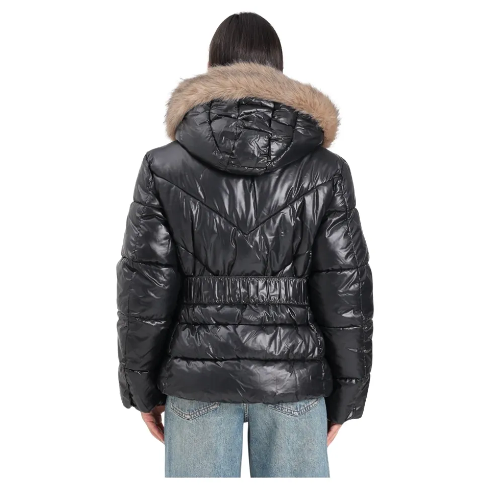 Schwarze Winter Daunenjacke