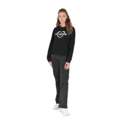Schwarzer Heart Logo Sweatshirt LS23