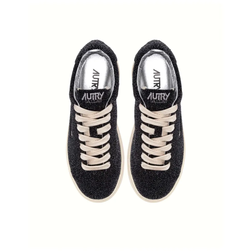Schwarzer Sneaker mit Strass Dallas Modell