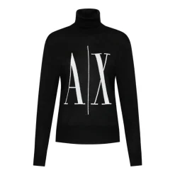 Schwarzer Wollpullover