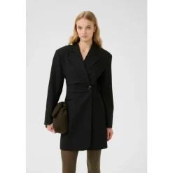 Schwarzes Blazer-Kleid mit Edgy Silhouette