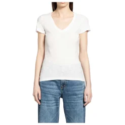Sheer Slub Casual V Neck