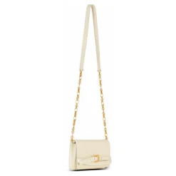 Shuffle Brieftasche aus geknittertem Leder mit Kette