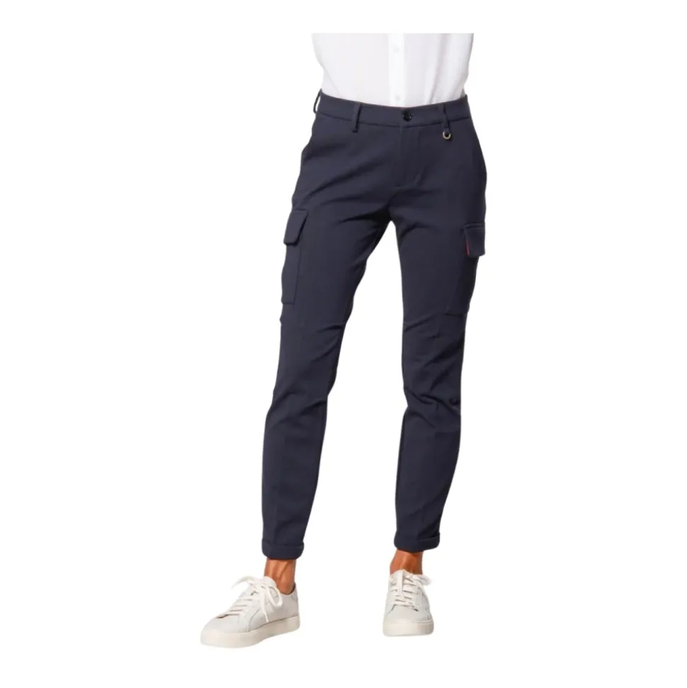 Slim Fit Cargo Hose Navy Blau