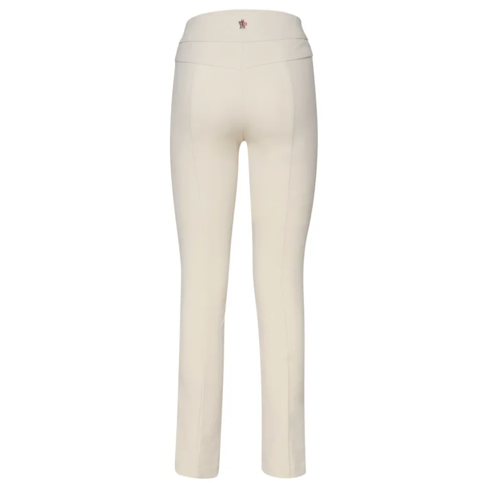 Slim-Fit Weiße Hose mit Cremedetails