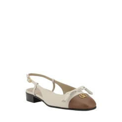 Slingback Ballerinas mit Schleife