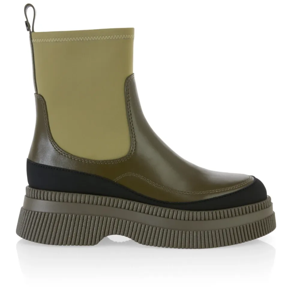 Slip-on Materialmix Stiefeletten
