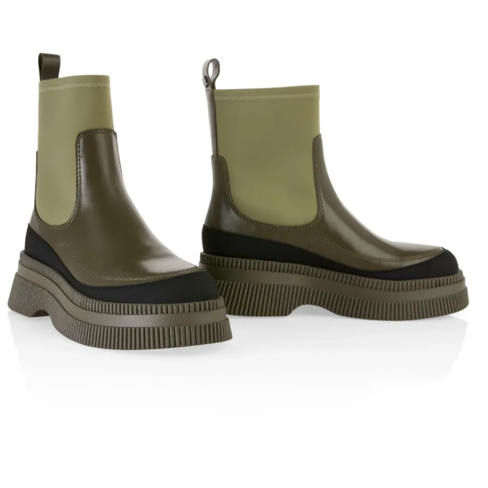 Slip-on Materialmix Stiefeletten