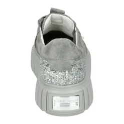 Sportliche Niedrige Wildleder Sneakers Grau