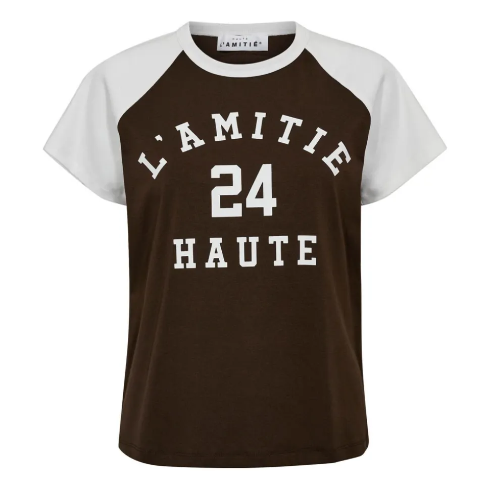 Sportliches College Tee Top mit Print