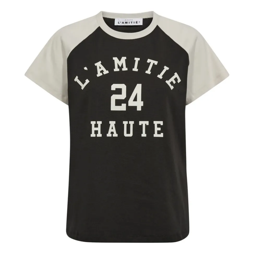 Sportliches College Tee Top mit Print