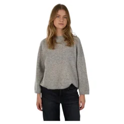 Stehkragen-Strickpullover