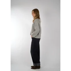Stehkragen-Strickpullover