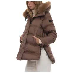 Steppjacke mit abnehmbarem Pelzkragen