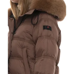 Steppjacke mit abnehmbarem Pelzkragen