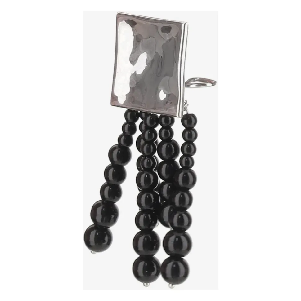 Sterling Silber Onyx Perle Ohrring