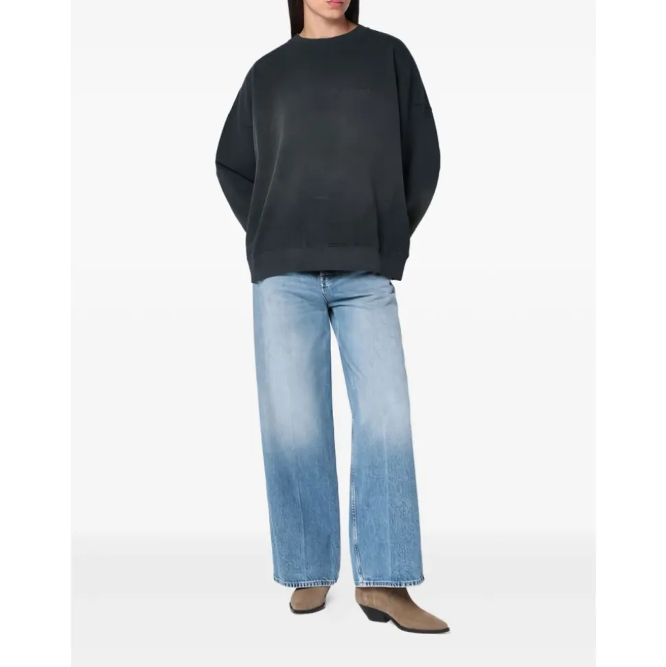 Sternendetail Rundhals Pullover