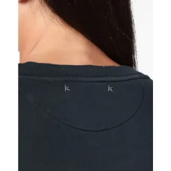 Sternendetail Rundhals Pullover