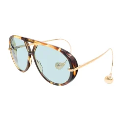 Stilvolle Sonnenbrille in Havana Gold Green