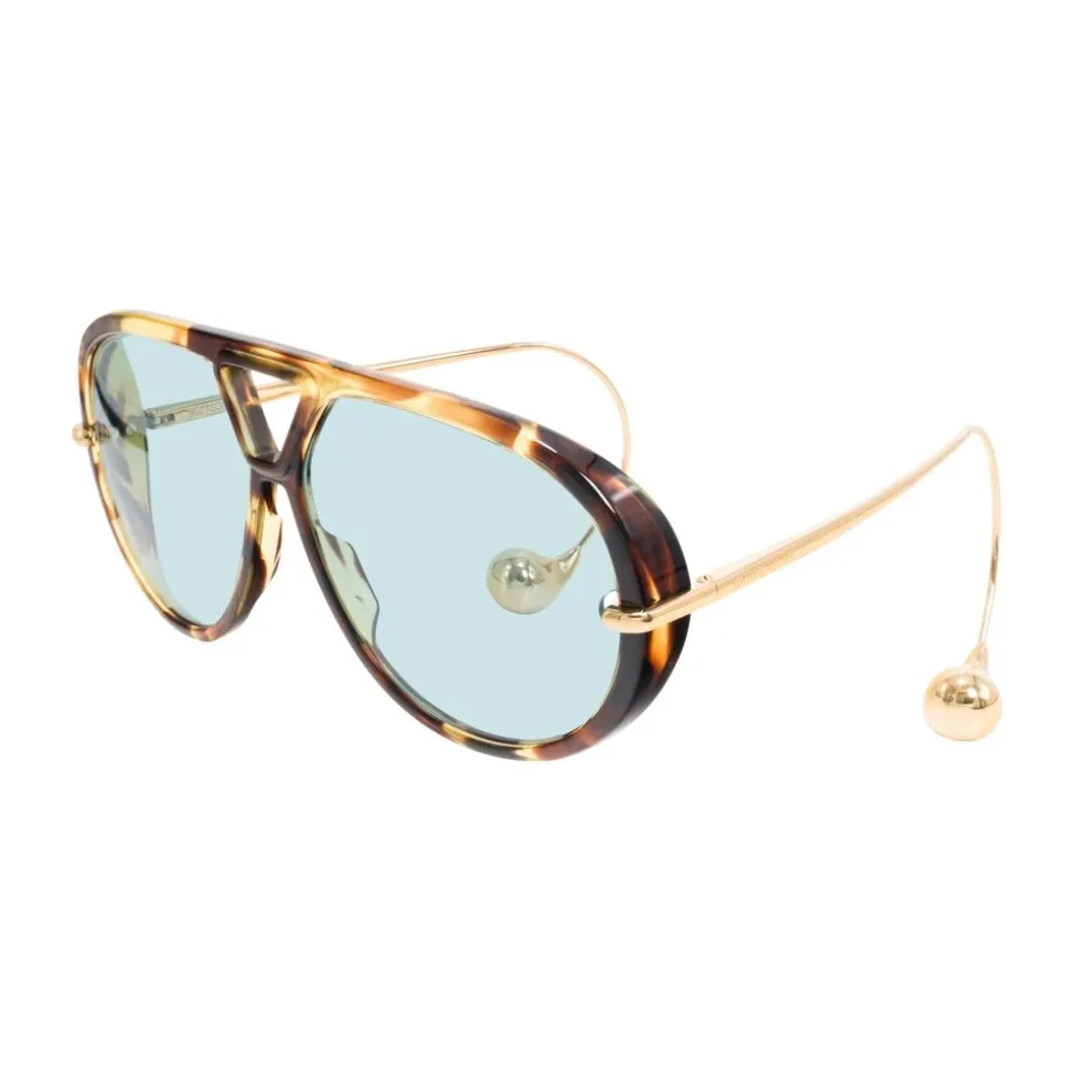 Stilvolle Sonnenbrille in Havana Gold Green