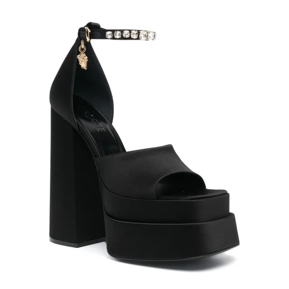 Strass Fabric Sandals