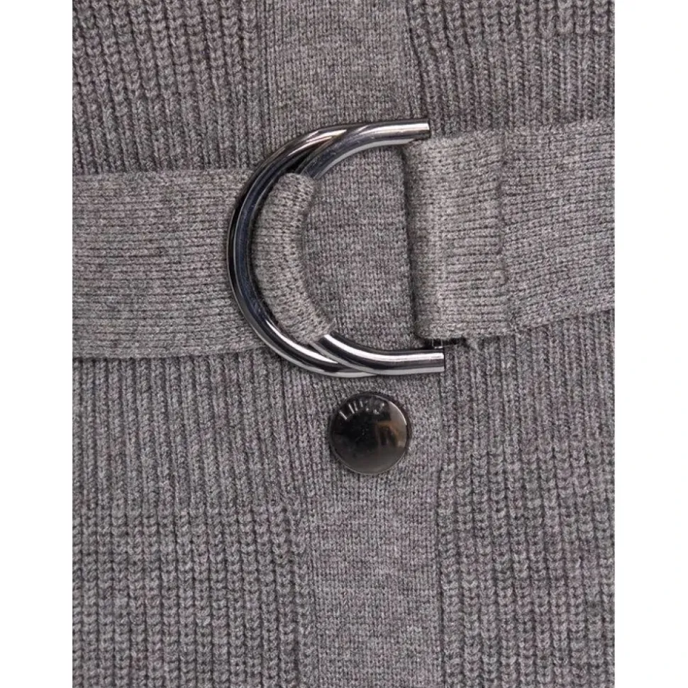 Strickkleid mit Schulterpolstern