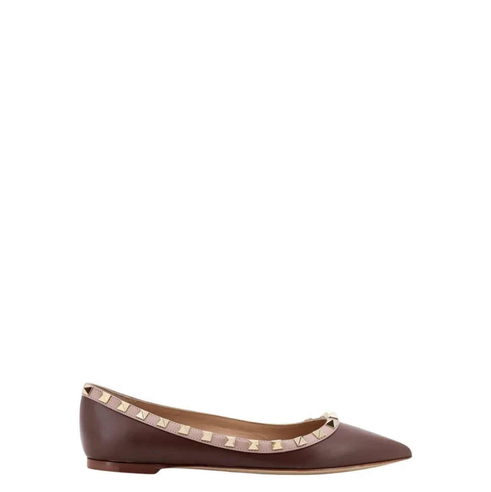 Studded Ballerina Flache Schuhe