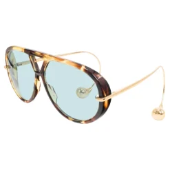 Stylische Sonnenbrille in Havana/Light Blue