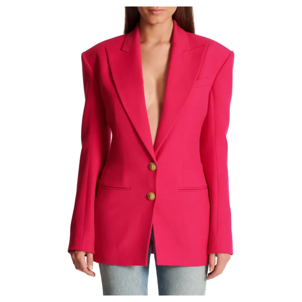 Taillierter Blazer mit 2 Knöpfen und betonter Taille