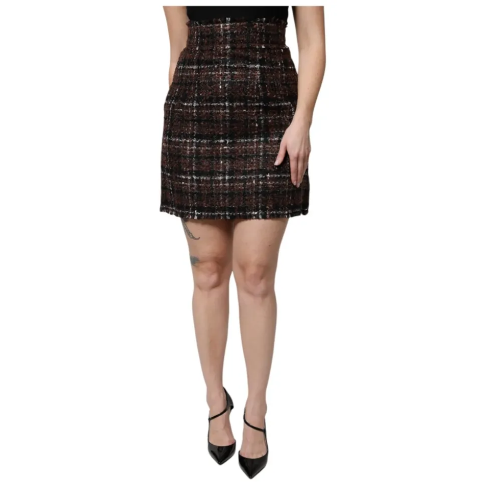 Tartan Tweed Bleistiftrock